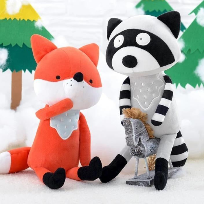 Fox & raccoon plushies - autumn - fall - fox - foxes - foxy