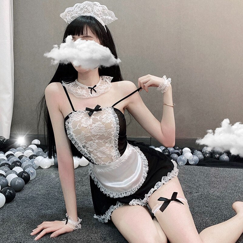 French Maid Lingerie Set Night Dress Costume | Kawaii Babe French Maid Lingerie Set Night Dress Costume | Kawaii Babe