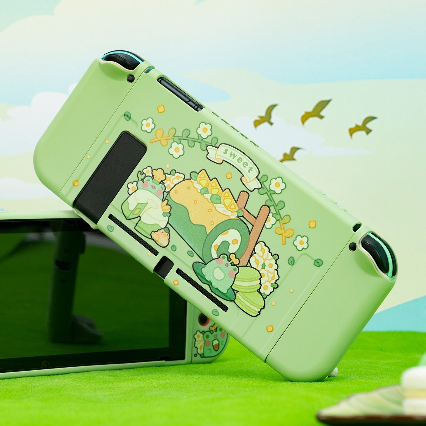 Froggy Bakery Switch Cover Kawaii Cute Frog Sweets Gaming