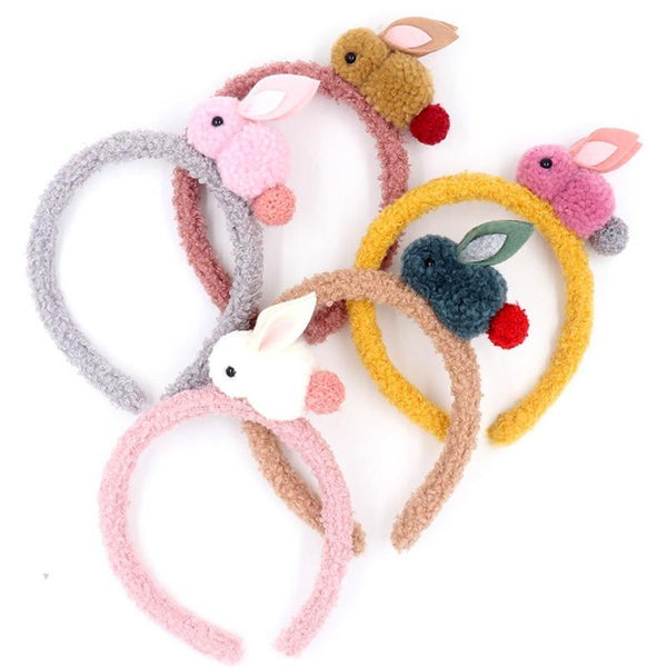 Soft Fuzzy Plush Bunny Rabbit Headband Hair Accessory 