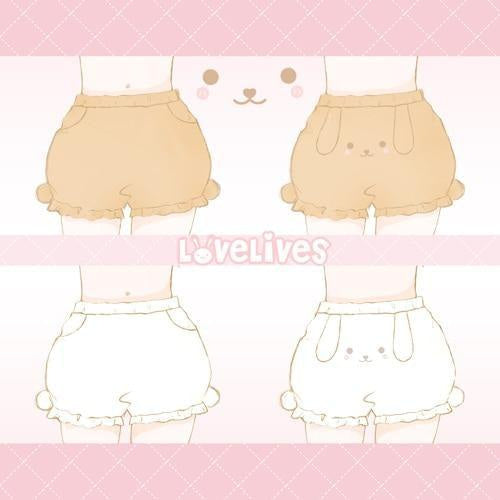 Kawaii fuzzy furry bunny rabbit bloomers shorts cute