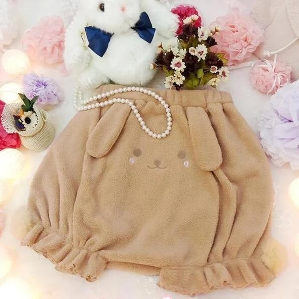 Kawaii fuzzy furry bunny rabbit bloomers shorts cute