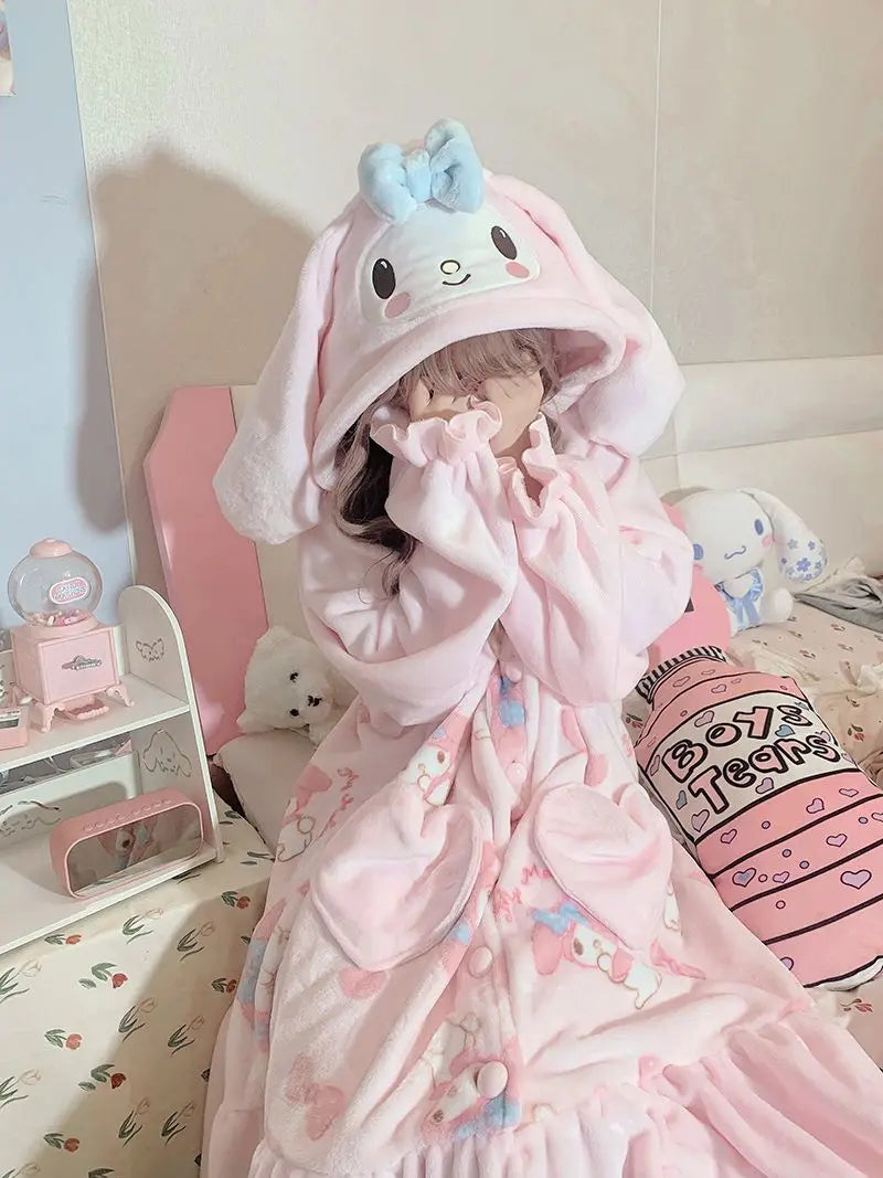 Fuzzy melody nighty - my melody - pajamas - pjs - sanrio - sleepwear