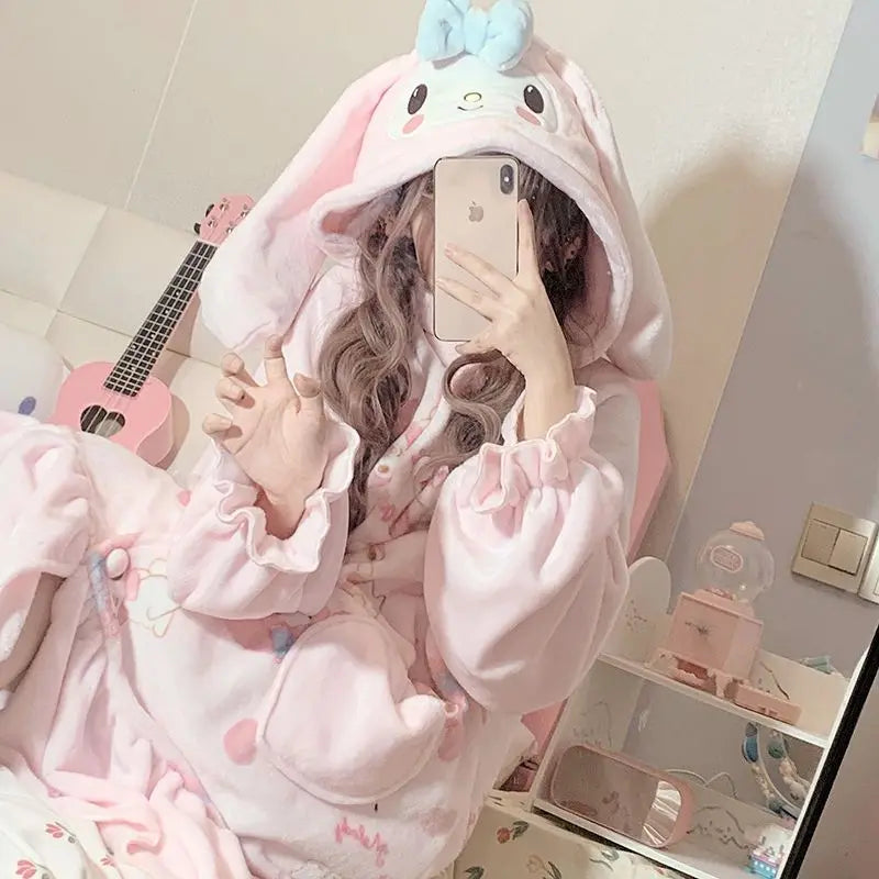 Fuzzy melody nighty - my melody - pajamas - pjs - sanrio - sleepwear