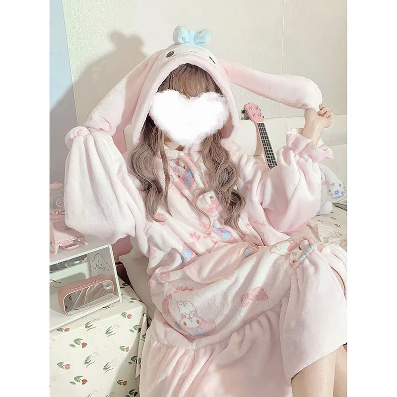 Fuzzy melody nighty - my melody - pajamas - pjs - sanrio - sleepwear