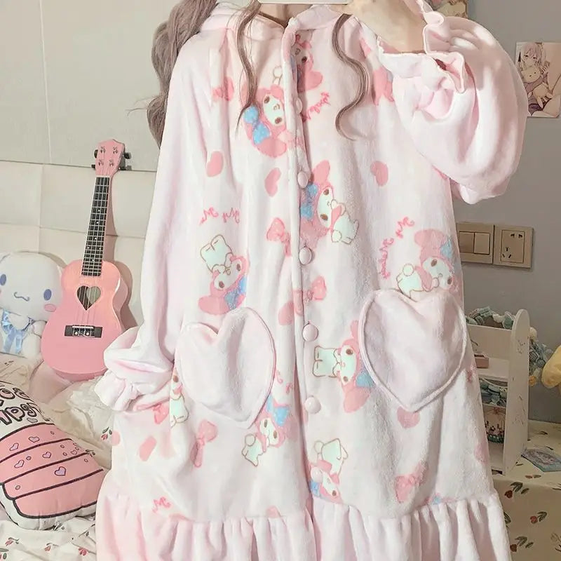 Fuzzy melody nighty - my melody - pajamas - pjs - sanrio - sleepwear