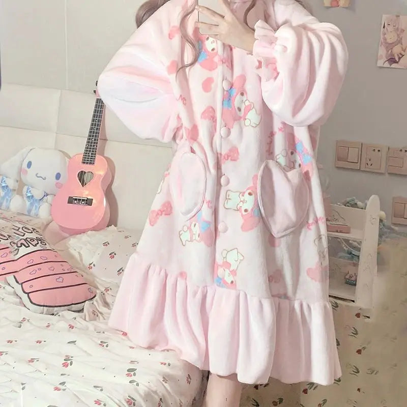 Fuzzy melody nighty - my melody - pajamas - pjs - sanrio - sleepwear