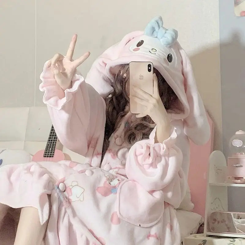 Fuzzy melody nighty - my melody - pajamas - pjs - sanrio - sleepwear