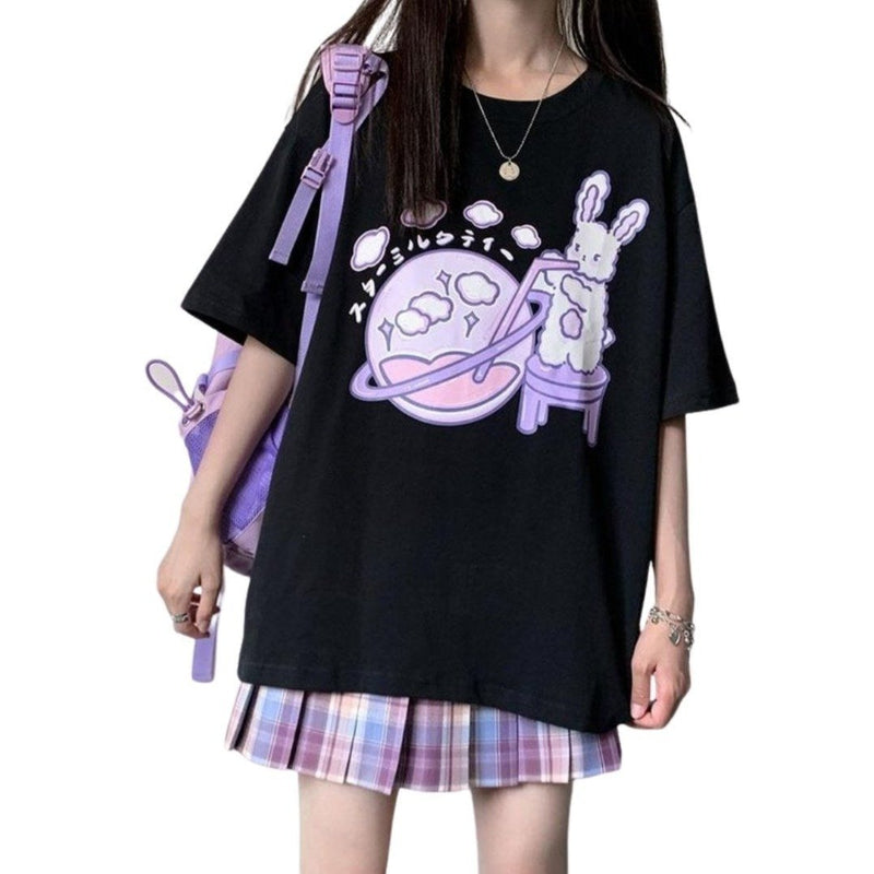 Galaxy bun tee - galaxy - milky - outer space - outerspace - pastel goth