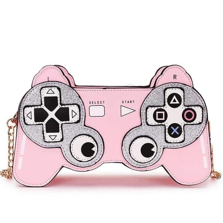 Kawaii gamer girl handbag purse playstation controller bag