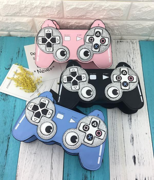 Kawaii gamer girl handbag purse playstation controller bag