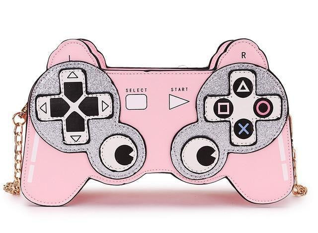 Kawaii gamer girl handbag purse playstation controller bag