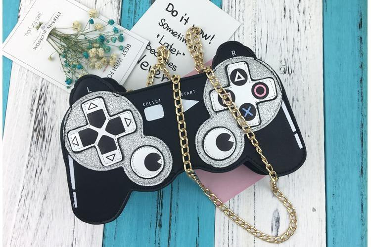 Kawaii gamer girl handbag purse playstation controller bag