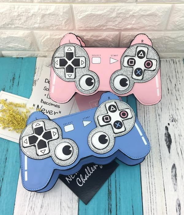 Kawaii gamer girl handbag purse playstation controller bag