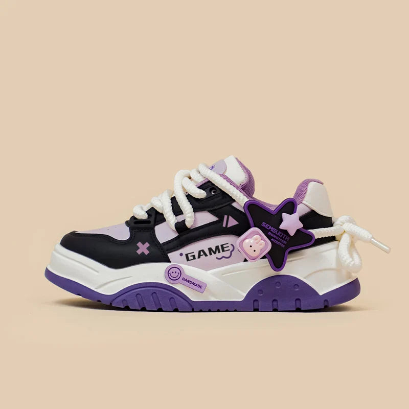 Gamer girl trainers - bunny shoes - footwear - gaming - pastel goth - running