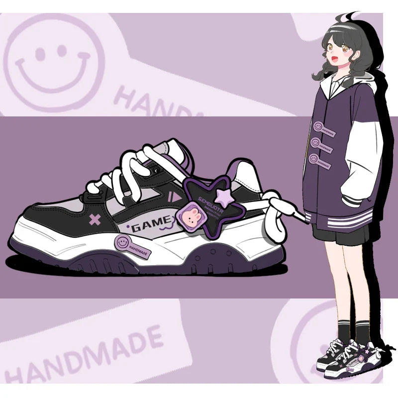 Kawaii Pastel Goth Gamer Girl Trainers Cute Fashion Footwear 9