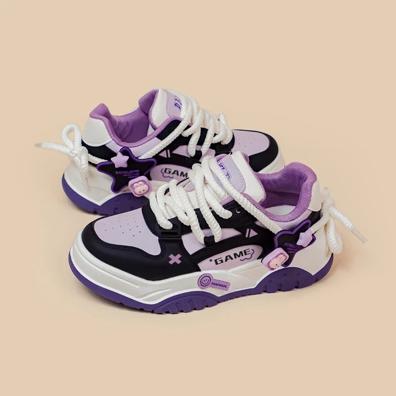 Gamer girl trainers - bunny shoes - footwear - gaming - pastel goth - running