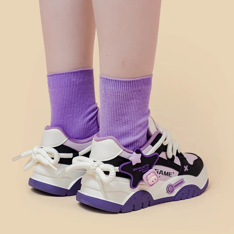 Gamer girl trainers - bunny shoes - footwear - gaming - pastel goth - running