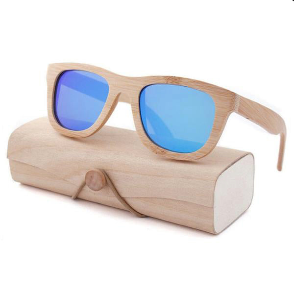 100% genuine bamboo wood sunglasses sun shades uv protection with wooden case quality summer ombre by kawaii babe