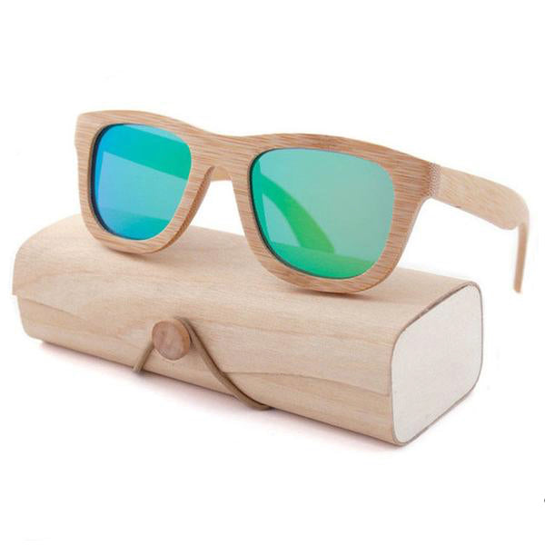 100% genuine bamboo wood sunglasses sun shades uv protection with wooden case quality summer ombre by kawaii babe