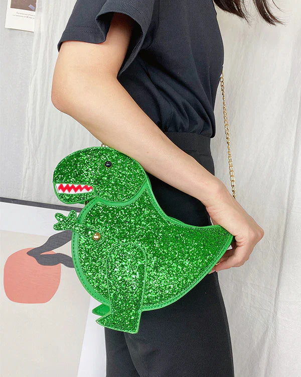 Glitter t-rex handbag - bags - dinosaur bag - dress - dinosaurs - glitter