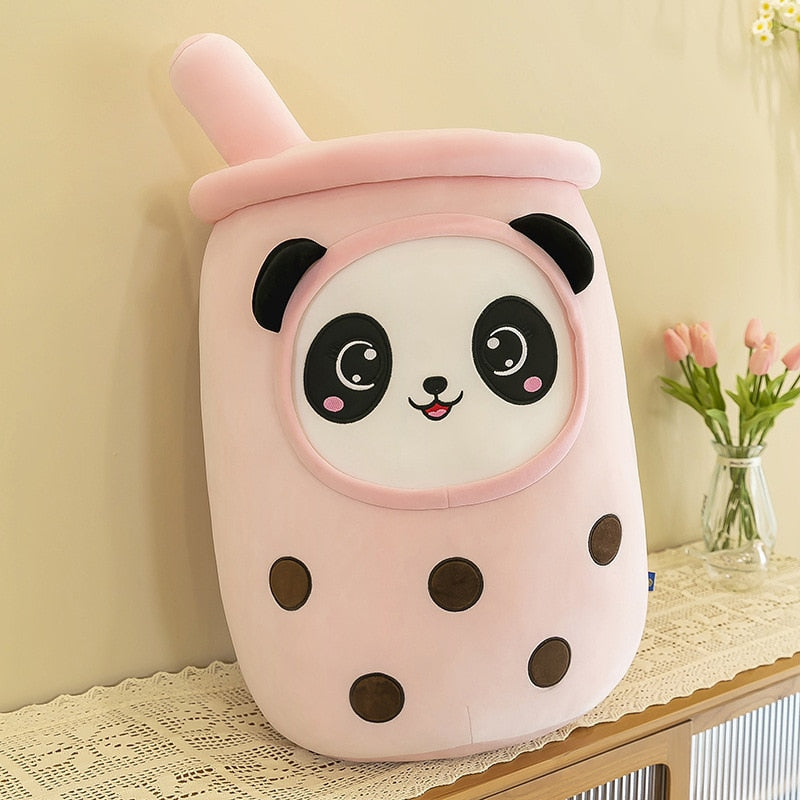 Kawaii Happy Boba Tea Cup Plush Stuffed Toy Milk Tea | Kawaii Babe