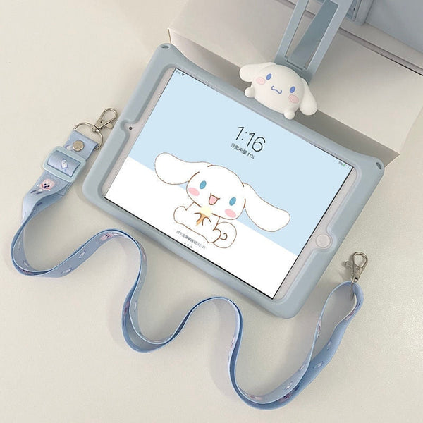 Happy cinna ipad case with lanyard - cinnamoroll - ipad - case - kawaii - lanyard