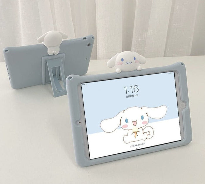 iPadアクセサリー shinonome go! Kawaii Blue Happy Puppy iPad Case With Lanyard – Kawaii Babe