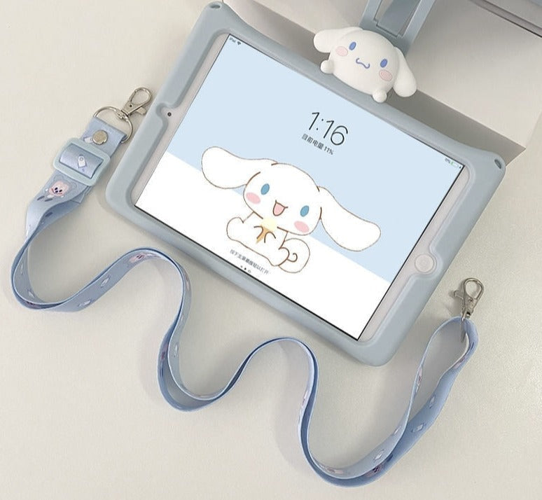 Happy cinna ipad case with lanyard - cinnamoroll - ipad - case - kawaii - lanyard