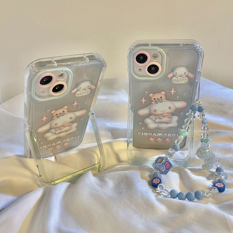 Happy cinna iphone case with chain - cinnamoroll - iphone - kawaii - phone case - cover