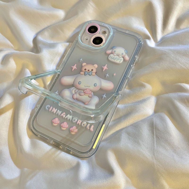 Happy cinna iphone case with chain - cinnamoroll - iphone - kawaii - phone case - cover