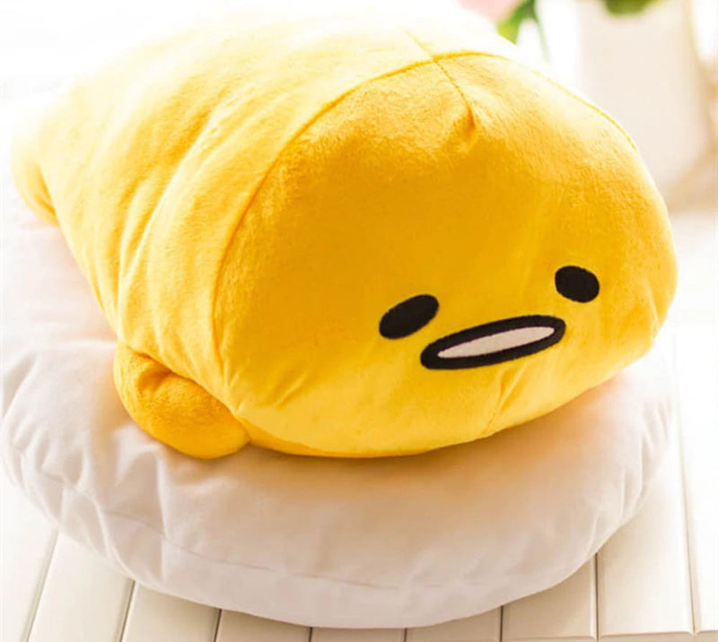 Kawaii happy egg throw pillow plush yolk cute stuffed animal toy