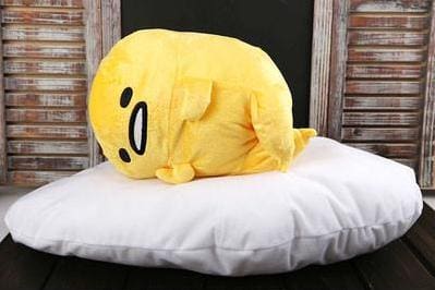 Kawaii happy egg throw pillow plush yolk cute stuffed animal toy