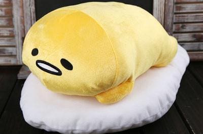 Kawaii happy egg throw pillow plush yolk cute stuffed animal toy