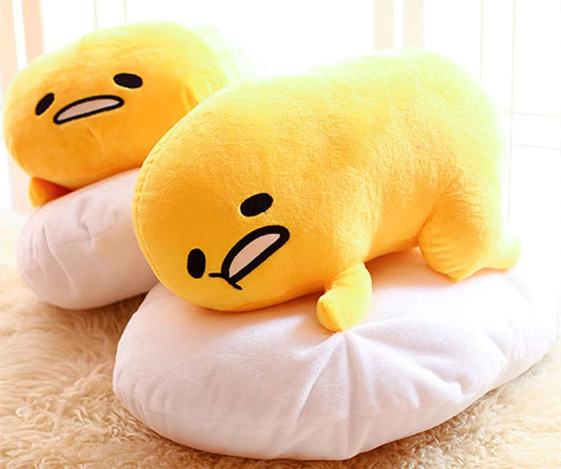 Kawaii happy egg throw pillow plush yolk cute stuffed animal toy