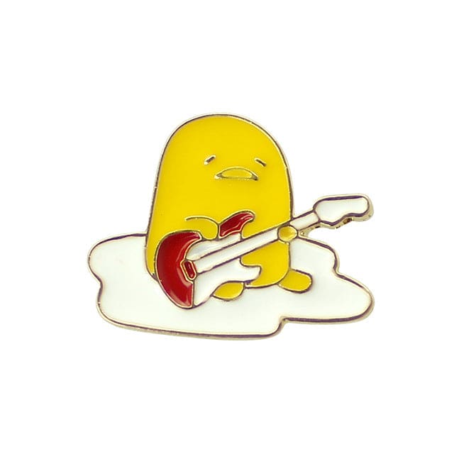 Kawaii happy egg yolk enamel pins brooch lapel