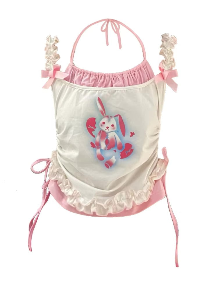 Heartbreak bunny cami top - bear - bears - bows - bunny - cami