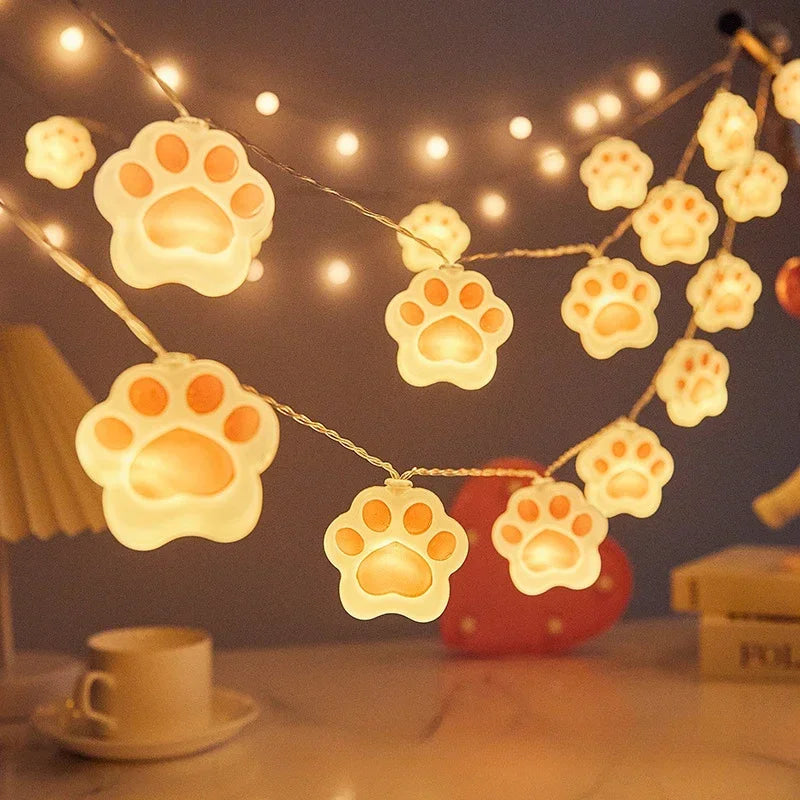 Holiday kitten string lights - christmas lights - hello kitty - holiday