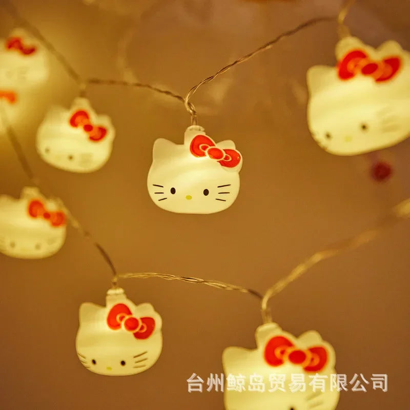 Holiday kitten string lights - christmas lights - hello kitty - holiday