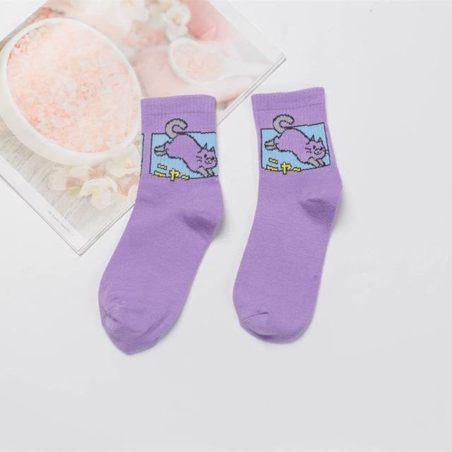 Japanese dino socks - ankle socks - cotton - dino - dinosaurs - green dinosaur