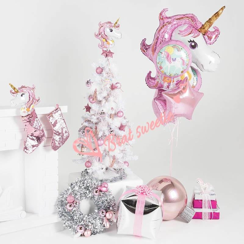 Jumbo blow up unicorn - balloon - balloons - decoration - fluffy unicorns - foil