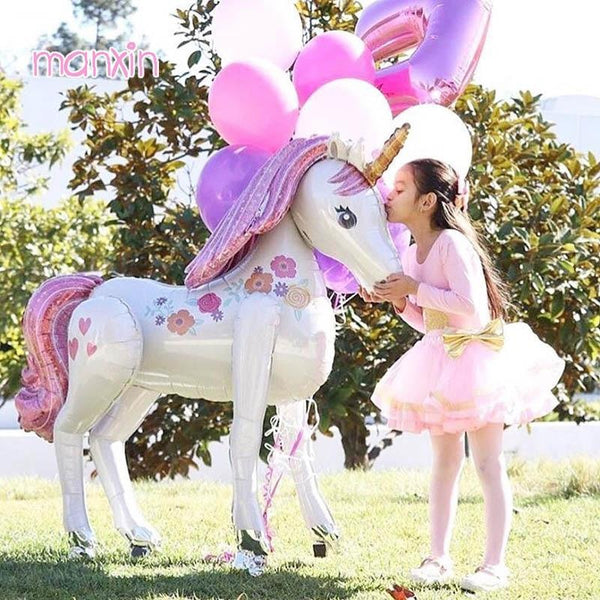 Jumbo blow up unicorn - balloon - balloons - decoration - fluffy unicorns - foil