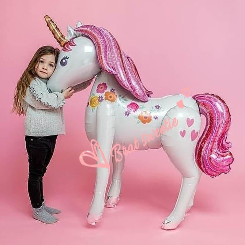 Jumbo blow up unicorn - balloon - balloons - decoration - fluffy unicorns - foil