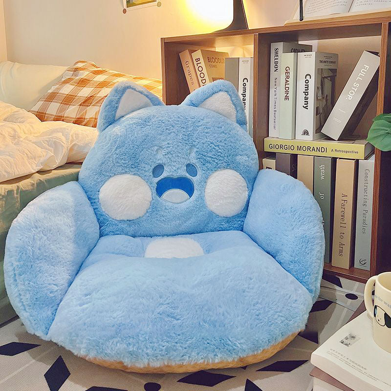 Jumbo fluffy cat seat cushion - cat - cats - cushions - kawaii - babe