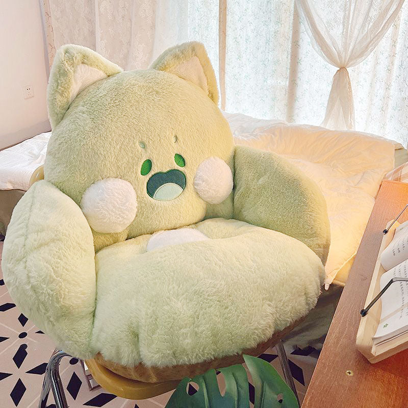 Jumbo fluffy cat seat cushion - cat - cats - cushions - kawaii - babe