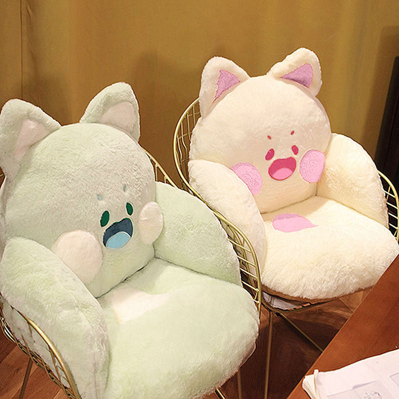 Jumbo fluffy cat seat cushion - cat - cats - cushions - kawaii - babe