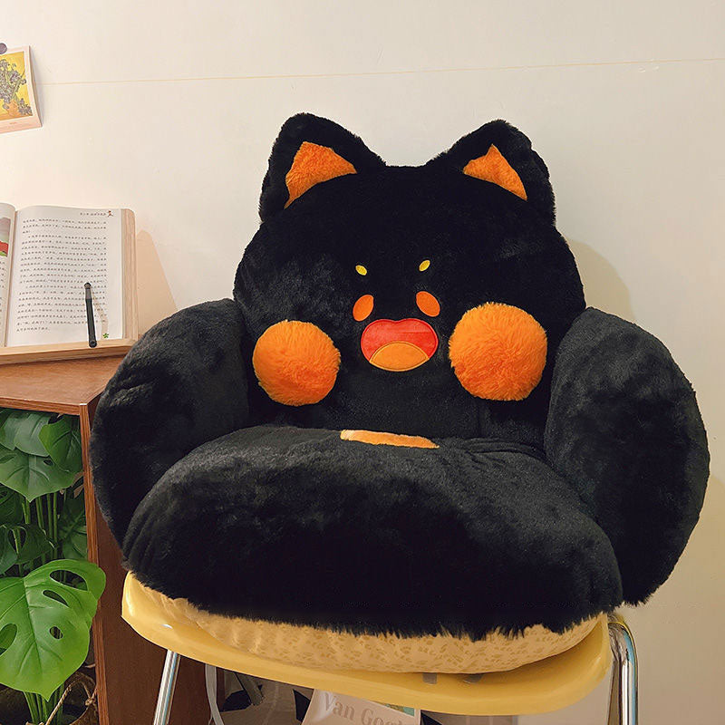 Jumbo fluffy cat seat cushion - cat - cats - cushions - kawaii - babe