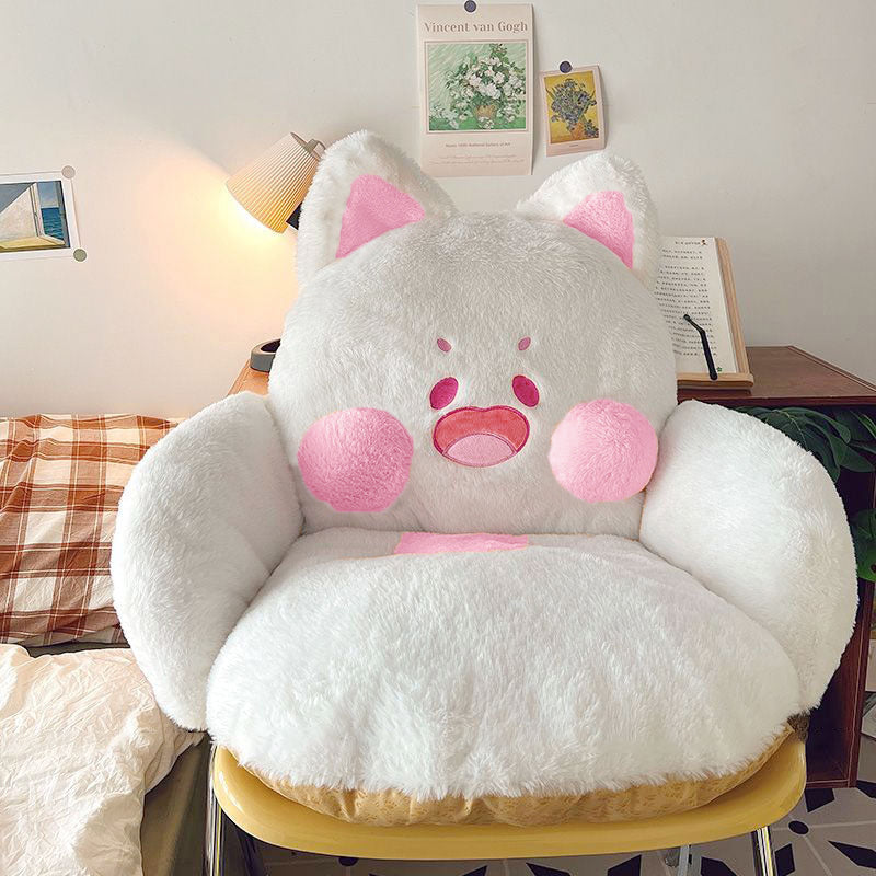 Jumbo fluffy cat seat cushion - cat - cats - cushions - kawaii - babe