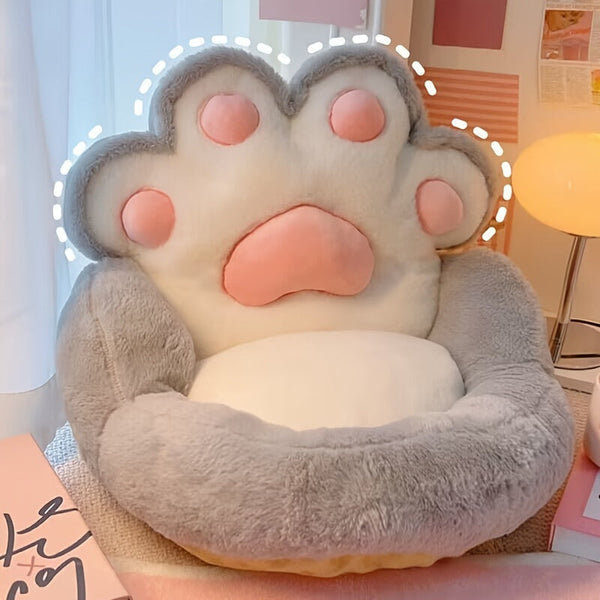 Kawaii jumbo paw print chair cushion pillow