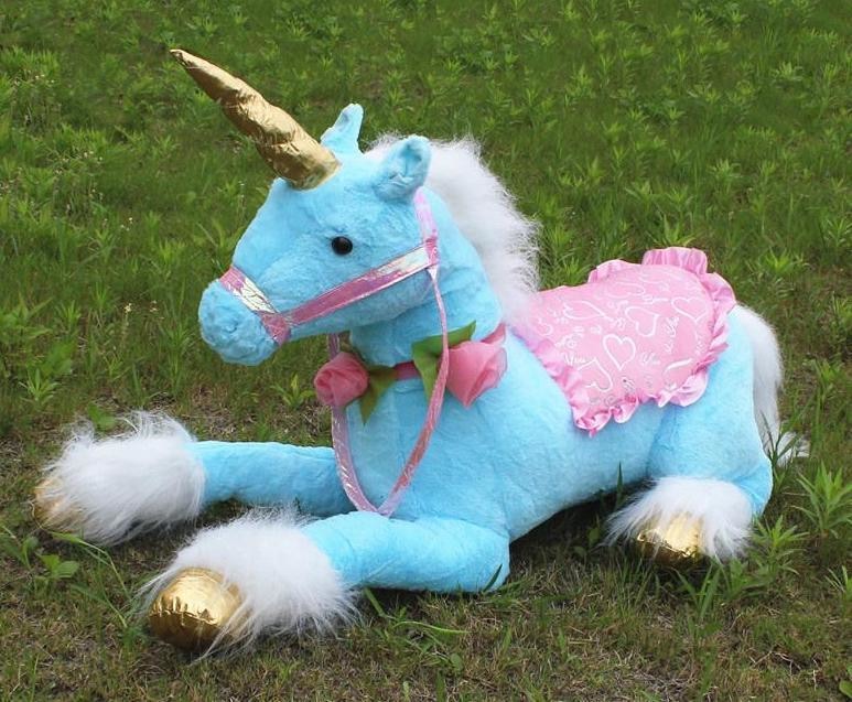Jumbo Riding Unicorn Life Size Plush Animal Stuffed Kawaii Babe